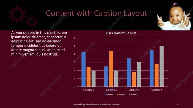 Content with Caption presentation slide layout