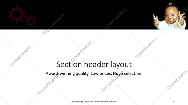 Section Header presentation slide layout