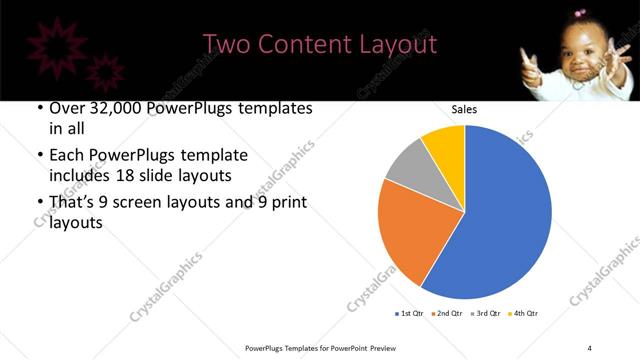 Two Content presentation slide layout