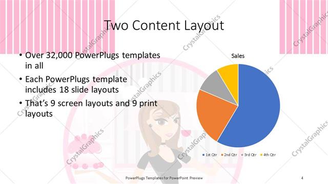 Two Content presentation slide layout