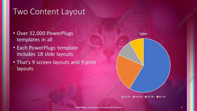 Two Content presentation slide layout