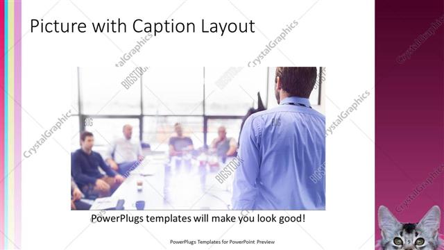 Picture with Caption presentation slide layout