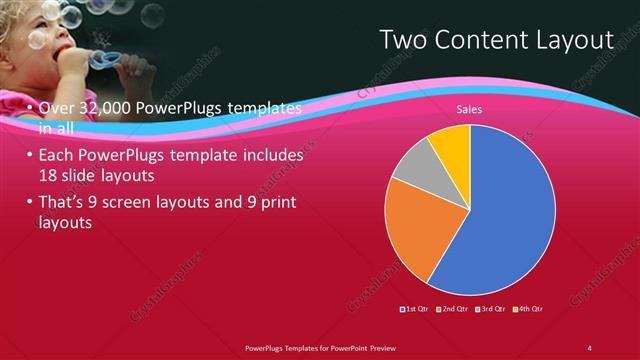 Two Content presentation slide layout