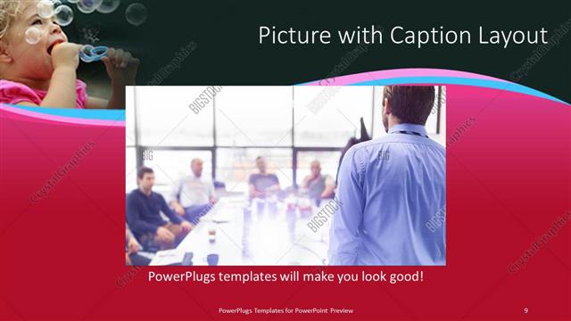 Picture with Caption presentation slide layout