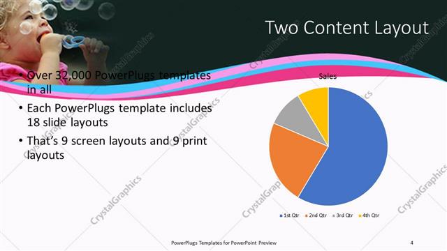 Two Content presentation slide layout