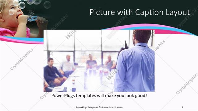 Picture with Caption presentation slide layout