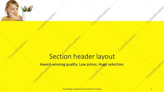 Section Header presentation slide layout