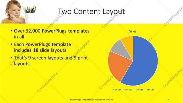 Two Content presentation slide layout
