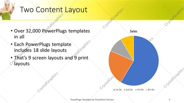Two Content presentation slide layout