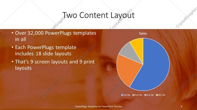 Two Content presentation slide layout