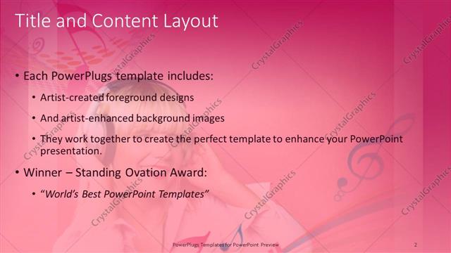 Title and Content presentation slide layout