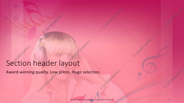 Section Header presentation slide layout