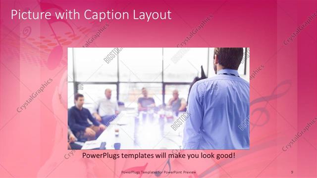 Picture with Caption presentation slide layout