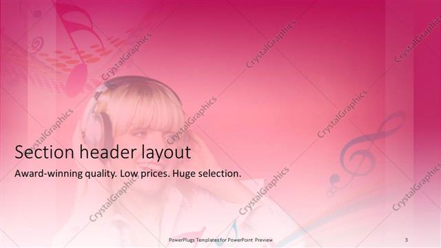 Section Header presentation slide layout