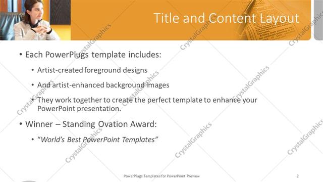 Title and Content presentation slide layout