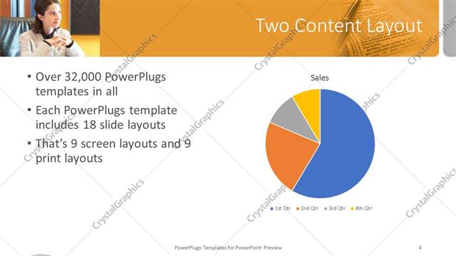 Two Content presentation slide layout