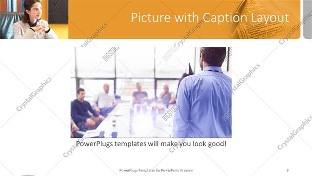 Picture with Caption presentation slide layout