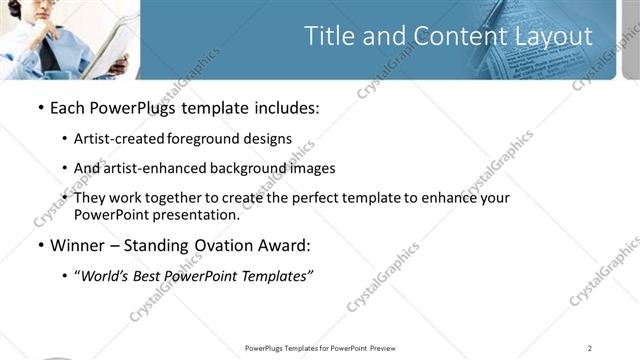 Title and Content presentation slide layout