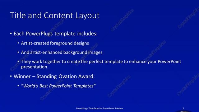 Title and Content presentation slide layout
