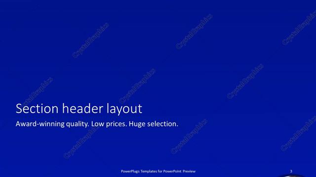 Section Header presentation slide layout