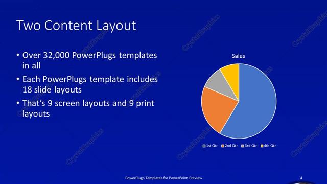 Two Content presentation slide layout