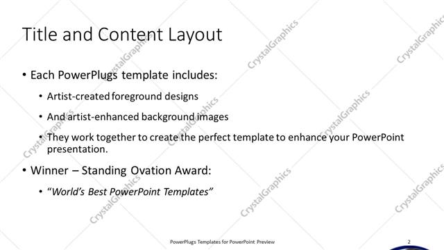 Title and Content presentation slide layout