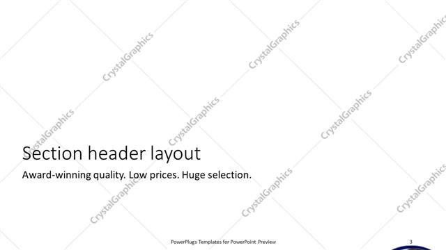 Section Header presentation slide layout