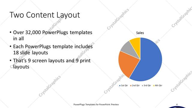 Two Content presentation slide layout