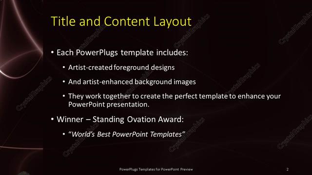 Title and Content presentation slide layout