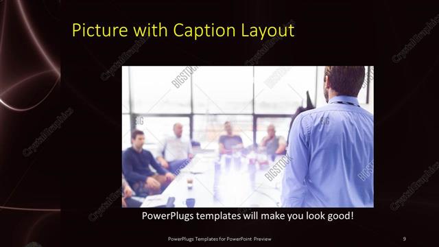Picture with Caption presentation slide layout