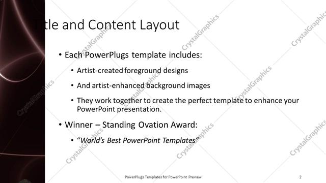 Title and Content presentation slide layout