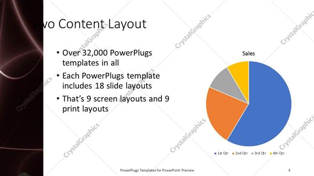 Two Content presentation slide layout