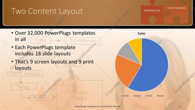 Two Content presentation slide layout