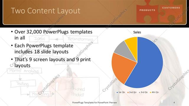 Two Content presentation slide layout