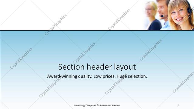 Section Header presentation slide layout