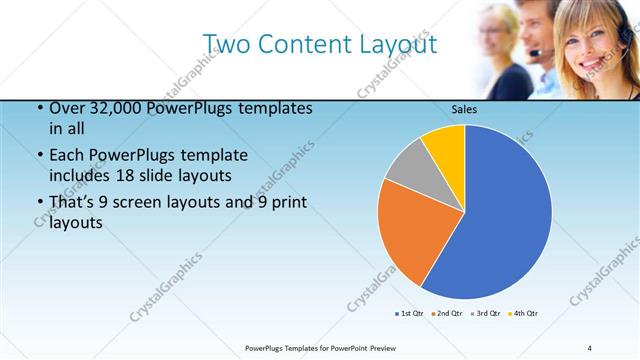 Two Content presentation slide layout