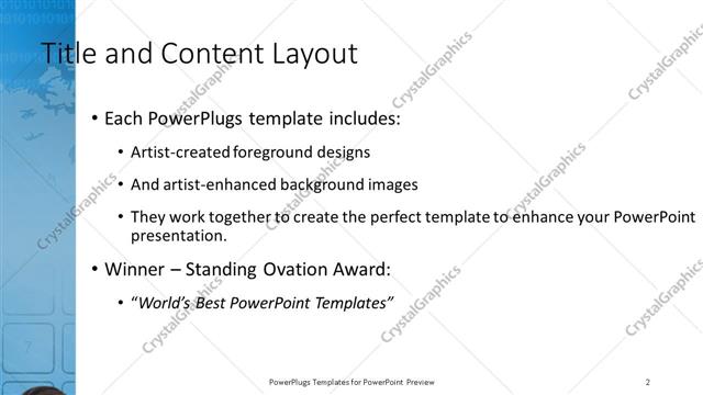 Title and Content presentation slide layout