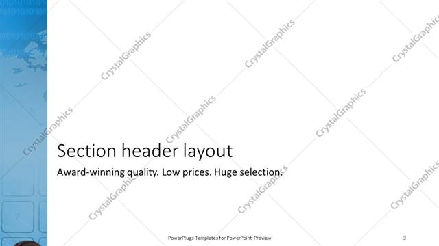 Section Header presentation slide layout