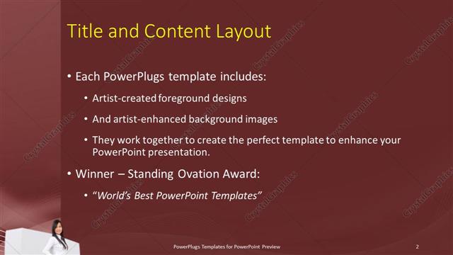 Title and Content presentation slide layout