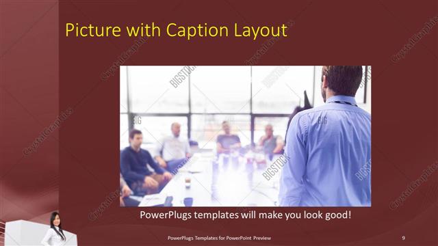 Picture with Caption presentation slide layout