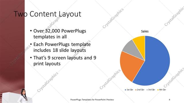 Two Content presentation slide layout