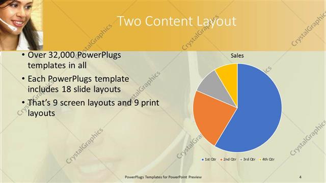 Two Content presentation slide layout