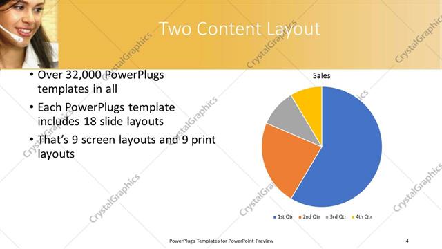Two Content presentation slide layout