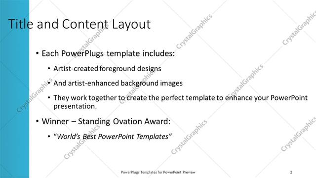 Title and Content presentation slide layout