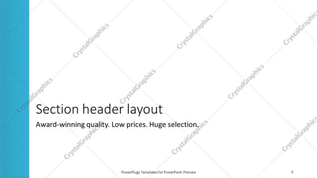 Section Header presentation slide layout