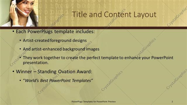 Title and Content presentation slide layout