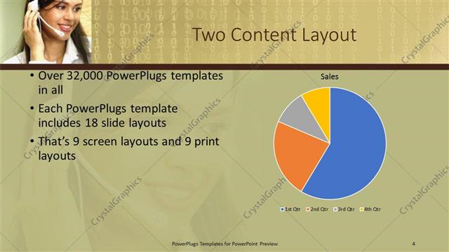 Two Content presentation slide layout
