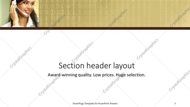 Section Header presentation slide layout