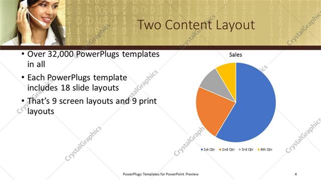 Two Content presentation slide layout