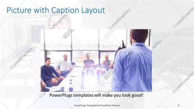 Picture with Caption presentation slide layout